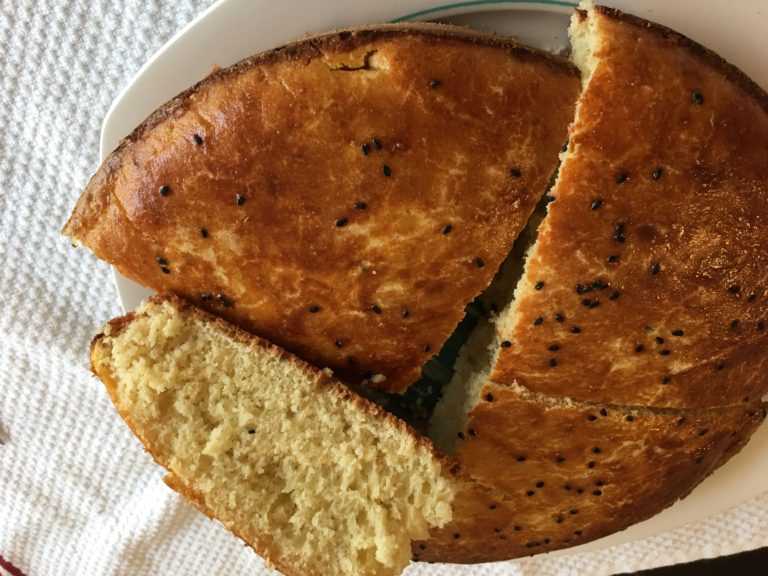 Algerian Homemade Bread With Nigella Seeds - Khobz Addar B’ Sanoudj